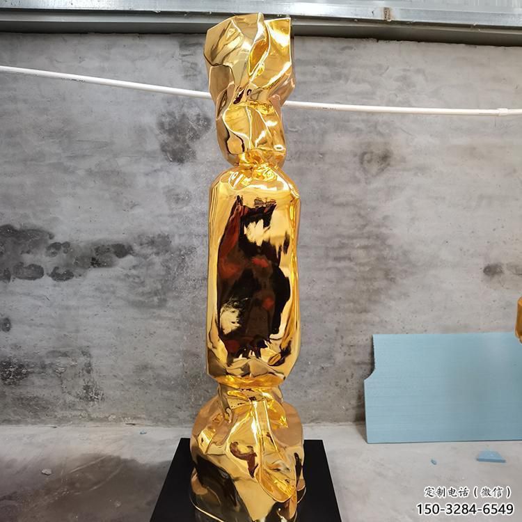 糖果雕塑廠，電鍍工藝制作，廣場不銹鋼糖果雕塑