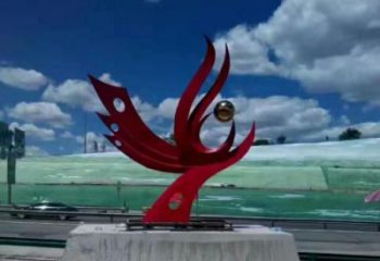預(yù)定城市鳳凰雕塑 風(fēng)景區(qū)彩繪雕塑 抽象擺件