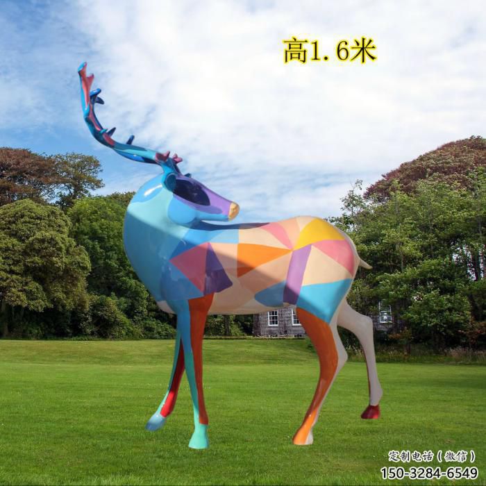 指用小鹿雕塑 風(fēng)景區(qū)幾何雕塑 廣場(chǎng)小品