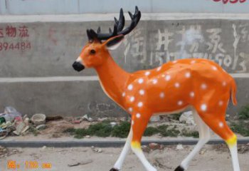 承接仿真小鹿雕塑 酒店公園雕塑 風景區擺件