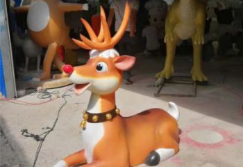 預定商場小鹿雕塑 仿真雕塑 店門口小品