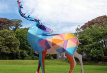 常用小鹿雕塑 風(fēng)景區(qū)幾何雕塑 廣場(chǎng)小品