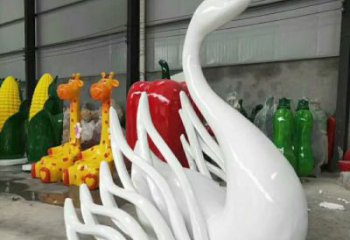 園林玻璃鋼天鵝雕塑 風景區(qū)仿真雕塑 廣場小品