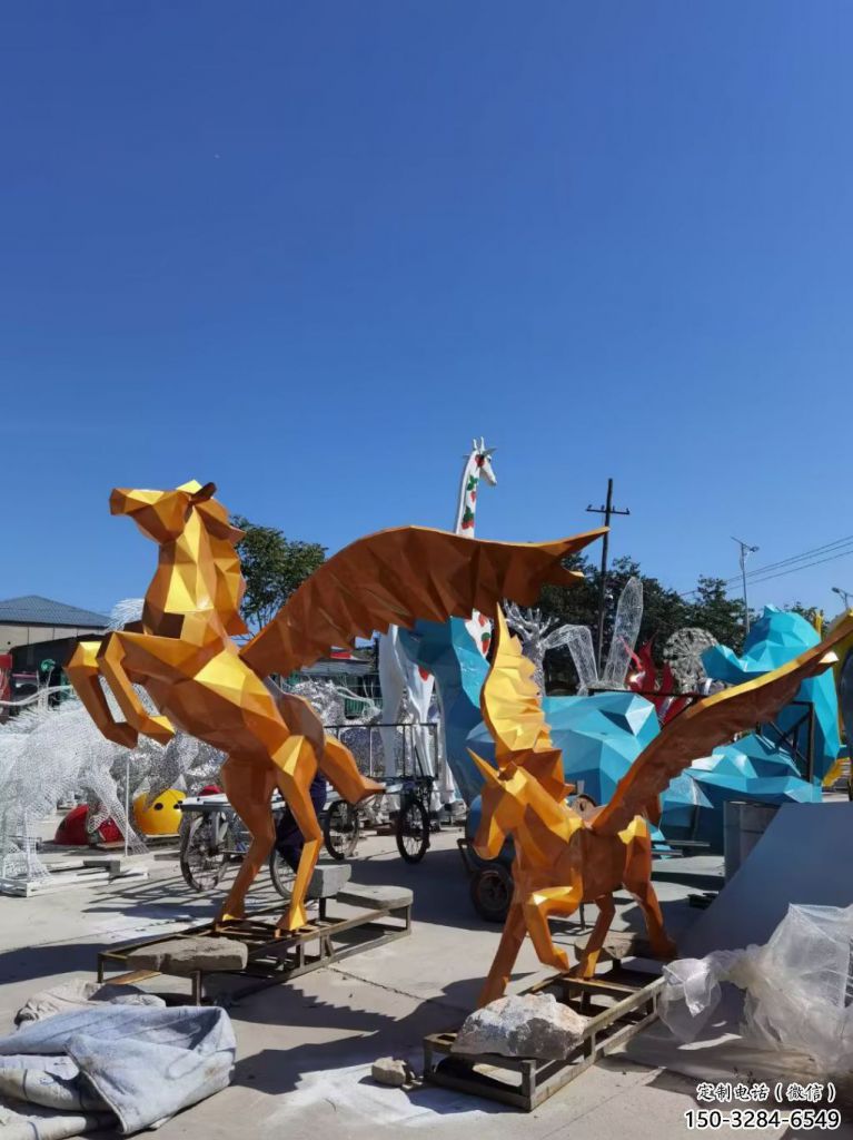 玻璃鋼商場飛馬雕塑 仿真雕塑 店門口小品