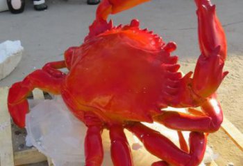 玻璃鋼仿真螃蟹雕塑 店門口園林雕塑 動物小品