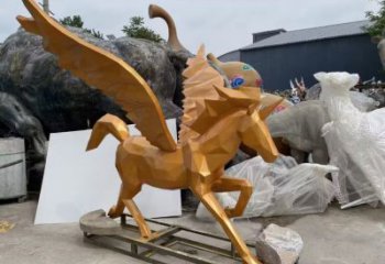 玻璃鋼園林飛馬雕塑 城市廣場雕塑 步行街?jǐn)[件
