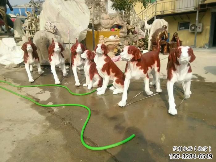 門口小狗玻璃鋼雕塑 售樓處仿真雕塑 彩繪小品