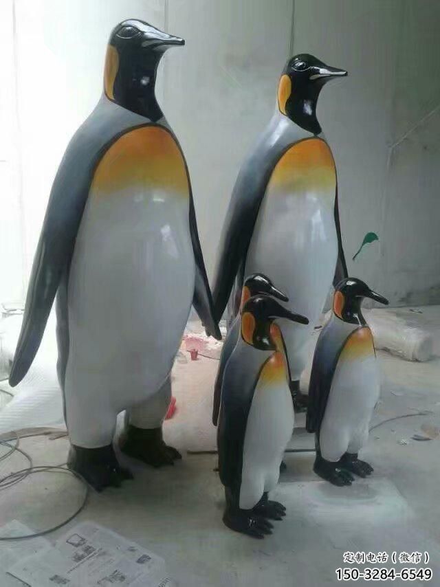 玻璃鋼企鵝雕塑價格 風景區仿真雕塑 廣場小品