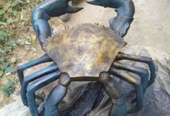 抽象蜘蛛銅雕塑 店門口彩繪雕塑 步行街擺件