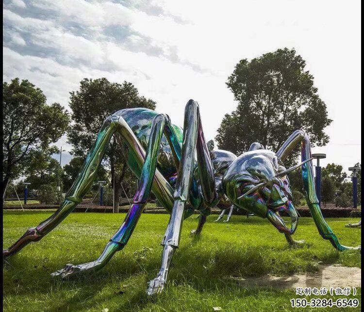 不銹鋼廣場蜘蛛雕塑 公園仿真雕塑 抽象擺件