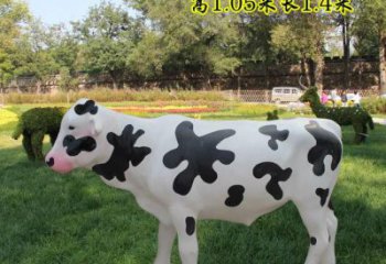 城市玻璃鋼奶牛雕塑 風景區彩繪雕塑 抽象擺件