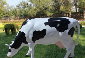 園林玻璃鋼奶牛雕塑 城市廣場雕塑 步行街?jǐn)[件