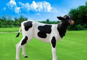 玻璃鋼奶牛雕塑廠家 風(fēng)景區(qū)仿真雕塑 廣場小品