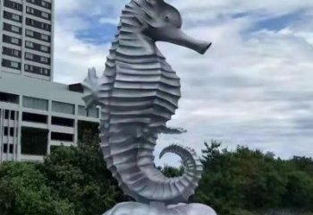 不銹鋼海馬雕塑 大型城市雕塑 商業(yè)街?jǐn)[件