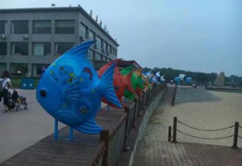 商場玻璃鋼金魚雕塑 仿真海洋生物雕塑 店門口小品