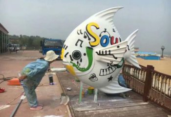 玻璃鋼售樓處金魚雕塑 商業街仿真雕塑 海洋生物擺件