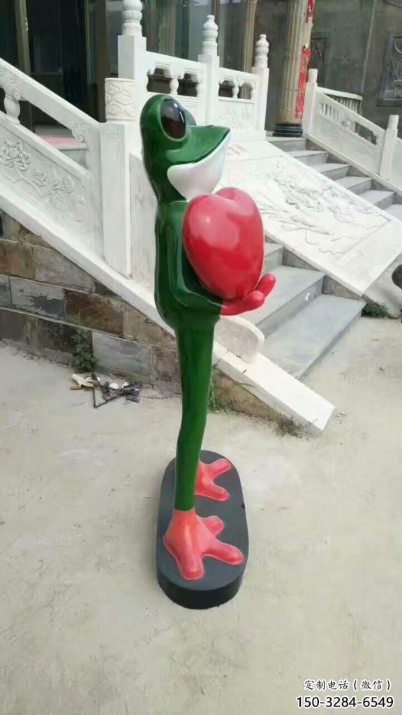 酒店玻璃鋼青蛙雕塑 庭院仿真雕塑 彩繪小品