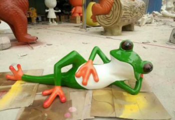 玻璃鋼青蛙雕塑 風景區彩繪雕塑 抽象擺件