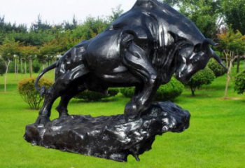 店門口玻璃鋼開(kāi)荒牛雕塑 創(chuàng)意景觀雕塑 仿真擺件