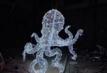 酒店不銹鋼章魚雕塑 庭院仿真雕塑 彩繪小品