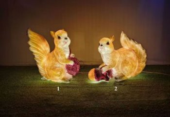 店門(mén)口玻璃鋼松鼠雕塑 創(chuàng)意景觀雕塑 仿真擺件