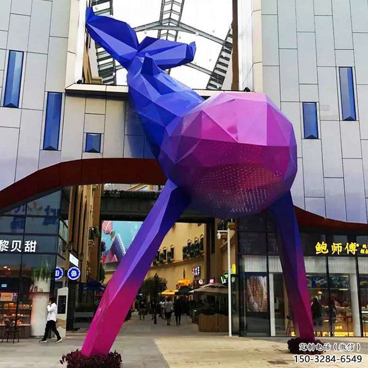 大型鯨魚雕塑，鏤空燈光原理，戶外公園廣場擺件 (10)