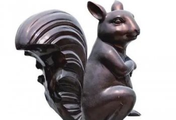 銅松鼠雕塑廠家，動物景觀擺件，仿古元素設計 (8)
