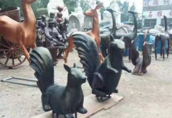 銅松鼠雕塑廠家，動物景觀擺件，仿古元素設計 (9)