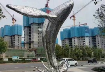 鯨魚雕塑廠家，烤漆彩繪工藝，公園廣場景觀擺件 (5)