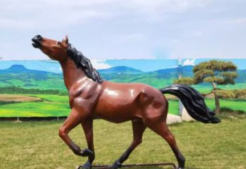 大型玻璃鋼駿馬雕塑 門口創意雕塑 售樓處小品