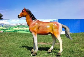 仿真玻璃鋼駿馬雕塑 酒店公園雕塑 風景區擺件