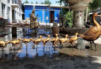 鴨子雕塑廠家，仿真動物， 公園廣場街頭擺件 (9)