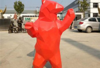 大熊雕塑廠家，酒店房地產(chǎn)雕塑，現(xiàn)代景觀小品 (3)