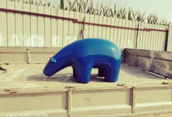 不銹鋼大熊雕塑，公園廣場雕塑，仿真彩繪工藝 (1)