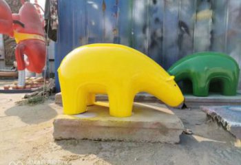 不銹鋼大熊雕塑，公園廣場雕塑，仿真彩繪工藝 (13)