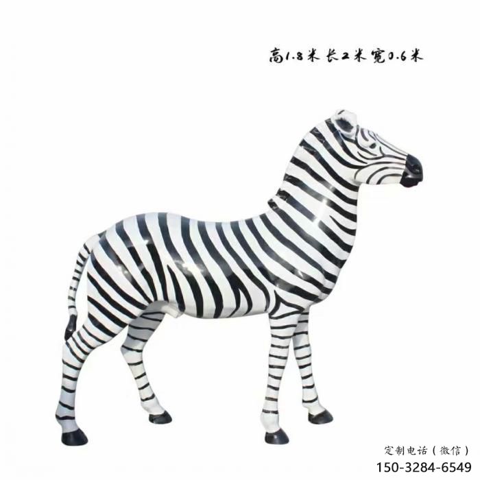 斑馬雕塑廠家，仿真彩繪工藝，公園廣場街頭小品