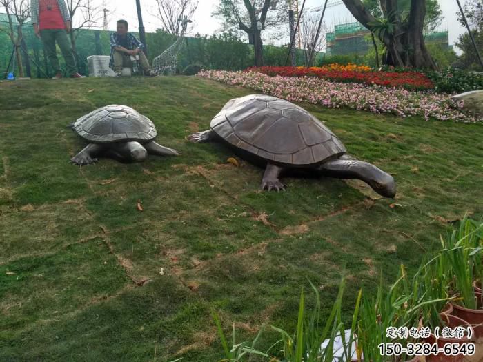 公園烏龜?shù)袼?酒店門口雕塑 彩繪擺件
