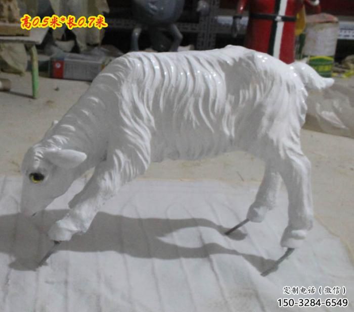 仿真山羊雕塑制作廠家 創意家禽雕塑 仿真擺件