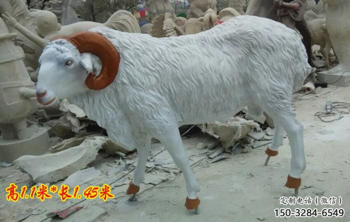 制作田間山羊雕塑廠家 彩繪仿真雕塑 園林擺件
