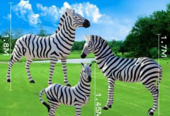 斑馬雕塑生產廠家，仿真彩繪工藝，公園廣場街頭小品