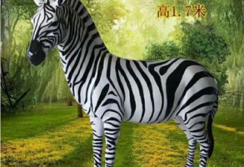 斑馬雕塑制作，仿真彩繪工藝，公園廣場街頭雕塑