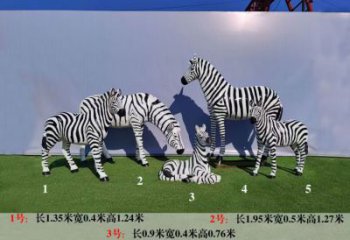 園林斑馬雕塑 田間彩繪雕塑 仿真擺件