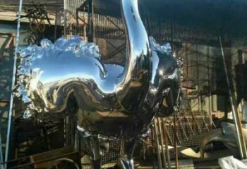 不銹鋼酒店鴕鳥雕塑 庭院仿真雕塑 彩繪小品