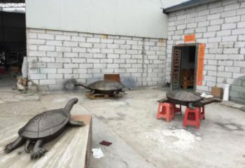 酒店烏龜雕塑 庭院仿真雕塑 彩繪小品