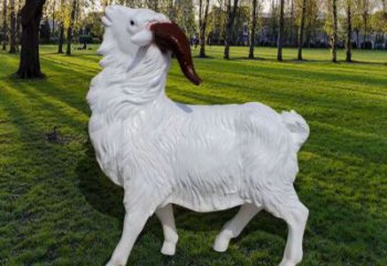 玻璃鋼綿羊雕塑廠，動物景觀，廣場園林擺件