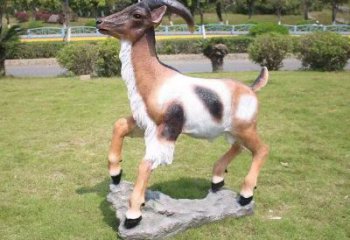 彩繪綿羊雕塑，動物景觀，廣場園林小品