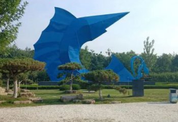 玻璃鋼劍魚雕塑，海洋生物雕塑，廣場大型雕塑
