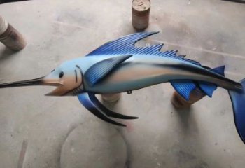 公園劍魚雕塑，戶外街頭雕塑，海洋生物雕塑