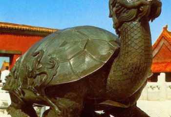 銅海龜?shù)袼苌a(chǎn)廠家，神獸動物，仿古公園廣場擺件