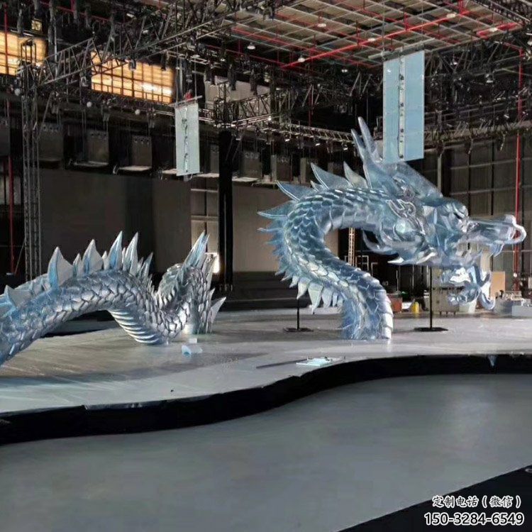 烤漆龍頭雕塑，黃銅材質，公園園林擺件